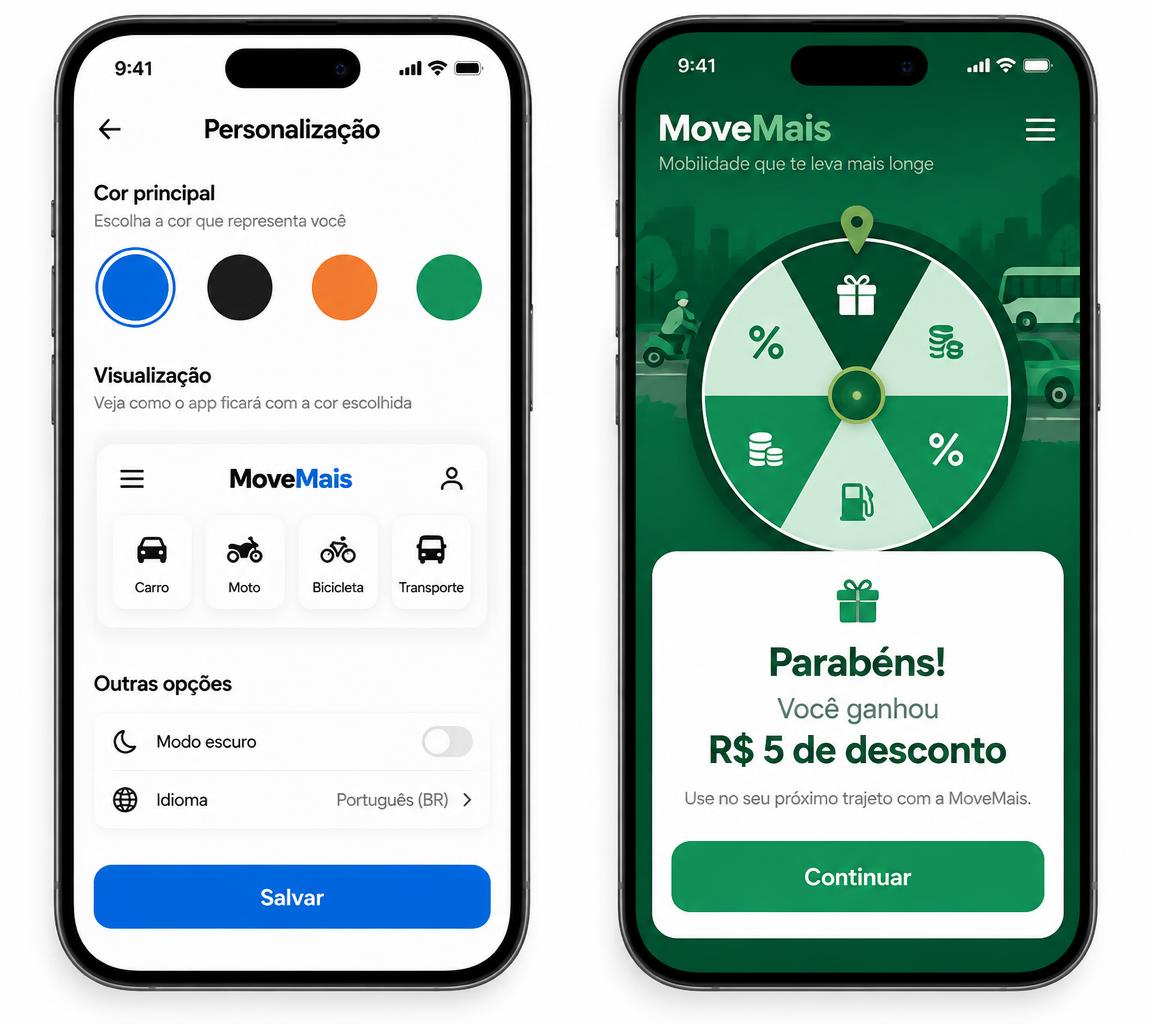 Personalização da marca no app